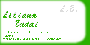 liliana budai business card