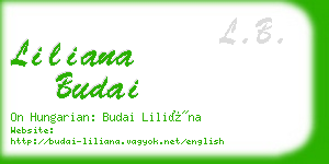 liliana budai business card